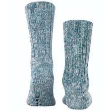 Falke Day Sock Brooklyn Crew (Boot Sock, Chunky Knit Look) Teal Blue Men - 1 Pair